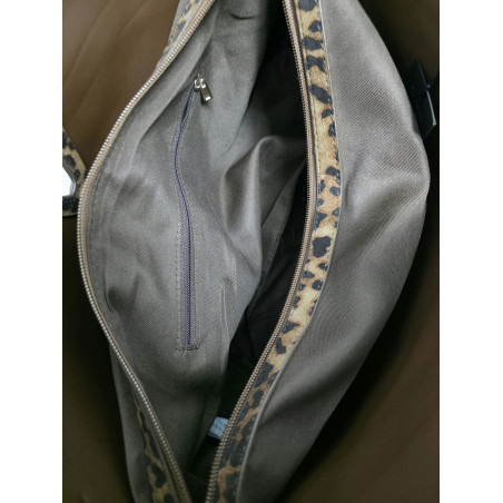 Torebka Damska Panterka Kuferek Shopper Tommasini Modna Duża 3658 Zielona