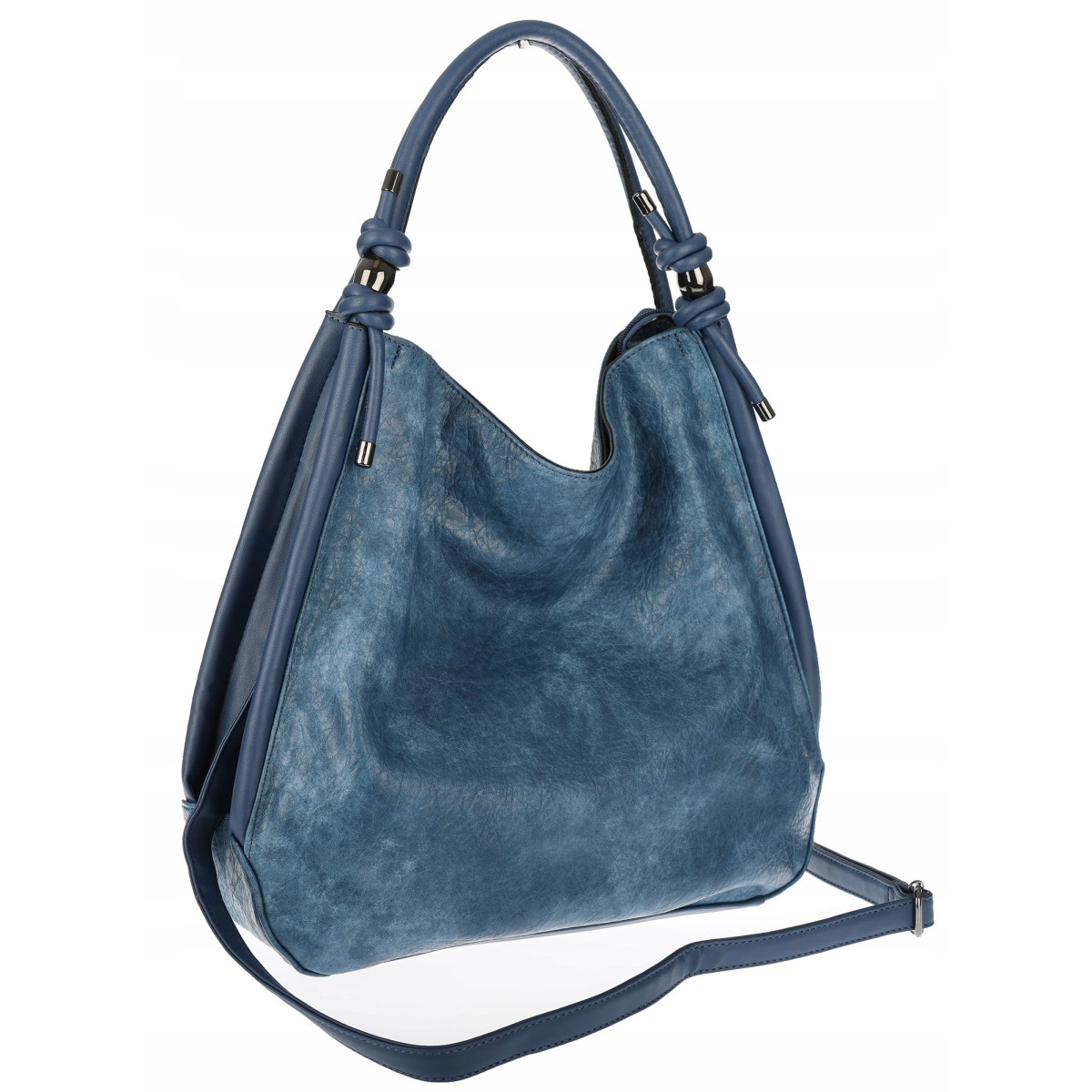 Torebka Damska listonoszka worek na ramię duża pojemna MC810 Niebieska