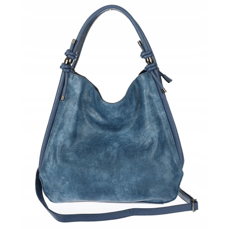 Torebka Damska listonoszka worek na ramię duża pojemna MC810 Niebieska