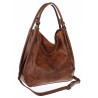 Torebka Damska listonoszka worek na ramię duża pojemna modna MC810 Brązowa