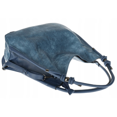 Torebka Damska listonoszka worek na ramię duża pojemna MC810 Niebieska