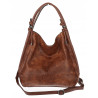 Torebka Damska listonoszka worek na ramię duża pojemna modna MC810 Brązowa