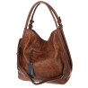 Torebka Damska listonoszka worek na ramię duża pojemna modna MC810 Brązowa