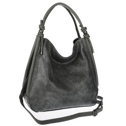 Torebka Damska listonoszka worek na ramię duża pojemna miejska MC810 Szara