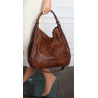 Torebka Damska listonoszka worek na ramię duża pojemna modna MC810 Brązowa