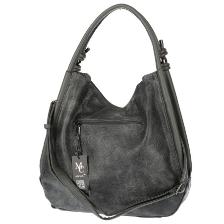 Torebka Damska listonoszka worek na ramię duża pojemna miejska MC810 Szara