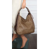 Torebka Damska listonoszka worek na ramię duża pojemna miejska MC810 Beżowa