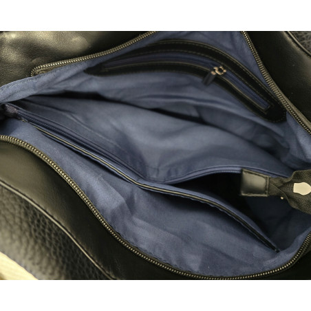 Torebka Damska listonoszka worek na ramię duża pojemna miejska MC810 Czarna