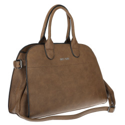 Torebka damska duża listonoszka pojemna modna torba kuferek 6868 Taupe