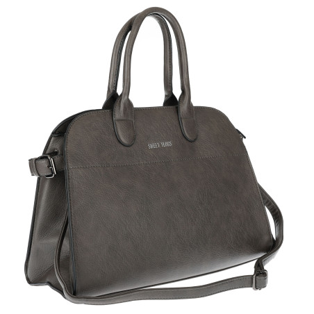 Torebka damska duża listonoszka pojemna modna torba kuferek 6868 Szara