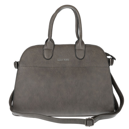 Torebka damska duża listonoszka pojemna modna torba kuferek 6868 Szara