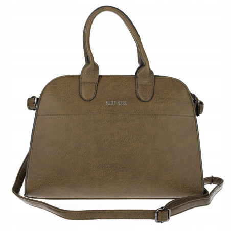 Torebka damska duża listonoszka pojemna modna torba kuferek 6868 Zielona