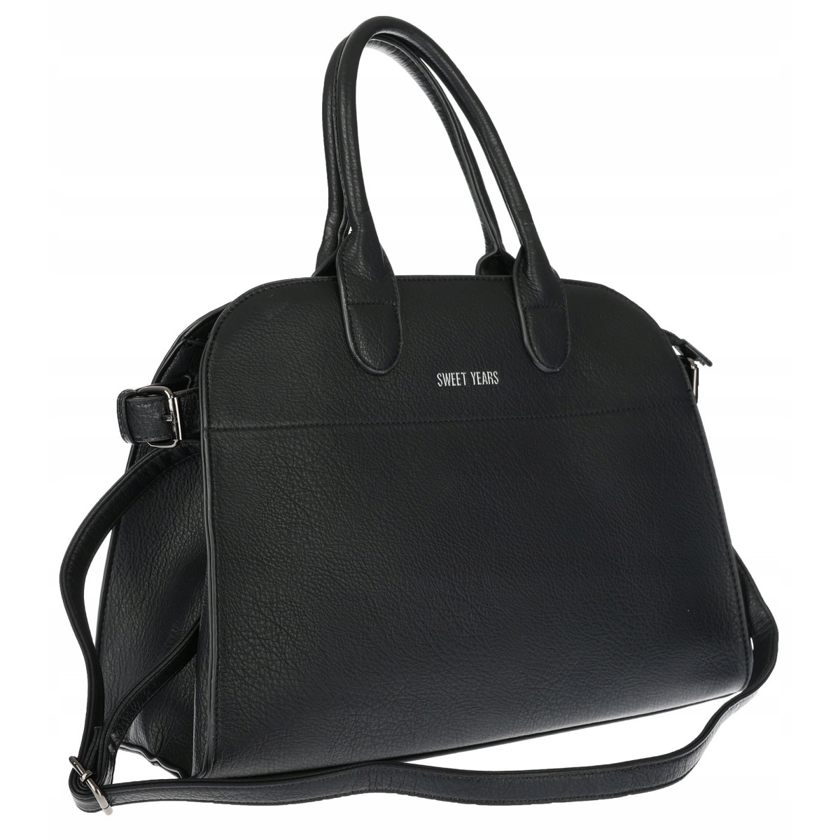 Torebka damska duża listonoszka pojemna modna torba kuferek 6868 Czarna