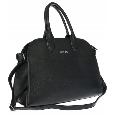 Torebka damska duża listonoszka pojemna modna torba kuferek 6868 Czarna