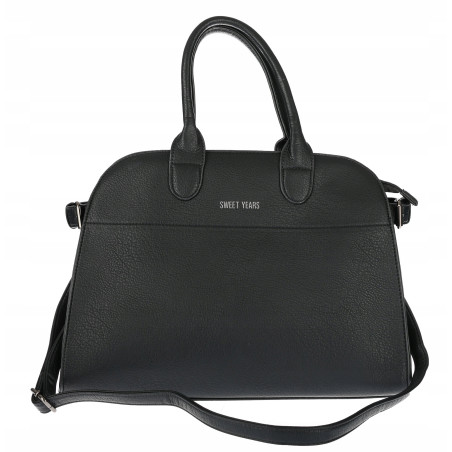 Torebka damska duża listonoszka pojemna modna torba kuferek 6868 Czarna