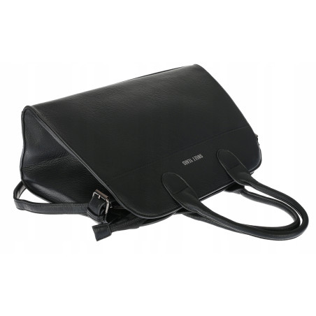 Torebka damska duża listonoszka pojemna modna torba kuferek 6868 Czarna