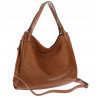 Torebka Damska Shopper worek modna duża torba A4 na Ramię 6867 Brązowa