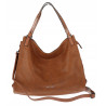 Torebka Damska Shopper worek modna duża torba A4 na Ramię 6867 Brązowa