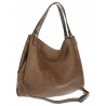 Torebka Damska Shopper worek modna duża torba A4 na Ramię 6867 Brązowa