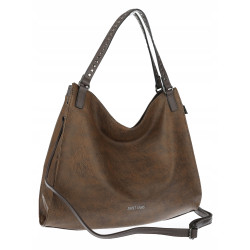 Torebka Damska Shopper worek modna duża torba A4 na Ramię 6867 Czekoladowa