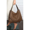 Torebka Damska Shopper worek modna duża torba A4 na Ramię 6867 Brązowa