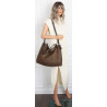 Torebka Damska Shopper worek modna duża torba A4 na Ramię 6867 Czekoladowa