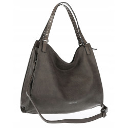 Torebka Damska Shopper worek modna duża lekka torba A4 na Ramię 6867 Szara