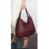 Torebka Damska Shopper worek modna duża torba A4 na Ramię 6867 Bordowa