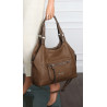 Torebka Damska Shopper worek modna duża torba A4 na Ramię 6870 Brązowa