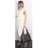 Torebka Damska Shopper worek modna lekka duża torba A4 na Ramię 6870 Szara
