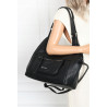 Torebka Damska Shopper worek modna lekka duża torba A4 na Ramię 6870 Czarna