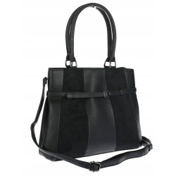 Torebka damska kuferek A4 elegancka do pracy włoska marka MC371 Czarna