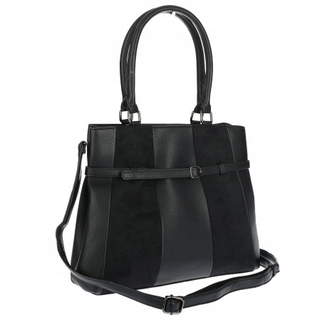 Torebka damska kuferek A4 elegancka do pracy włoska marka MC371 Czarna
