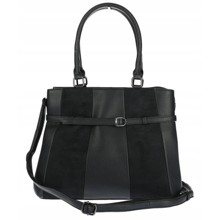 Torebka damska kuferek A4 elegancka do pracy włoska marka MC371 Czarna