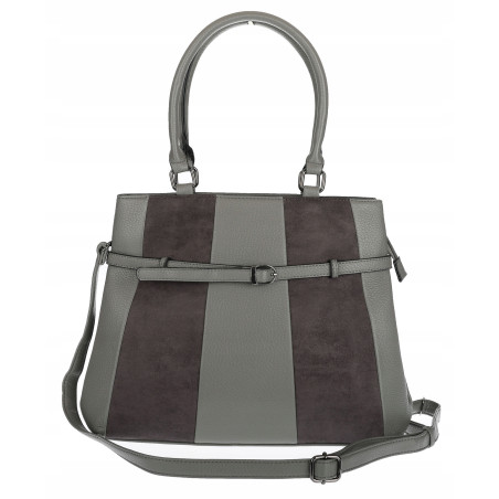 Torebka damska kuferek A4 elegancka lekka do pracy włoska marka MC371 Szara