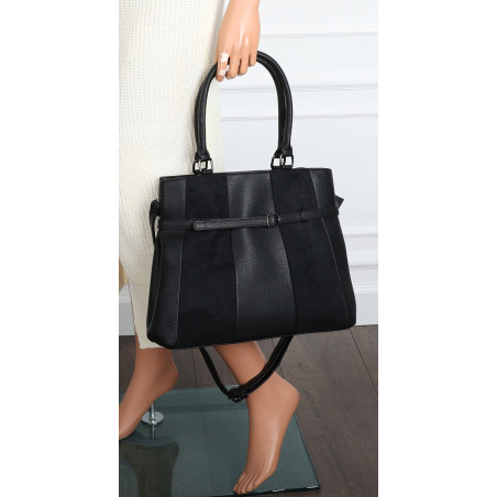 Torebka damska kuferek A4 elegancka do pracy włoska marka MC371 Czarna