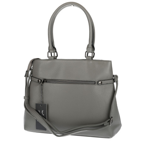 Torebka damska kuferek A4 elegancka lekka do pracy włoska marka MC371 Szara
