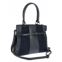 Torebka damska kuferek A4 elegancka do pracy włoska marka MC371 Granatowa