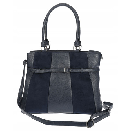 Torebka damska kuferek A4 elegancka do pracy włoska marka MC371 Granatowa
