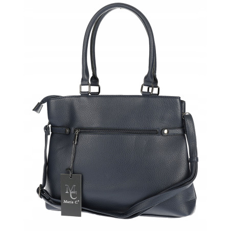 Torebka damska kuferek A4 elegancka do pracy włoska marka MC371 Granatowa