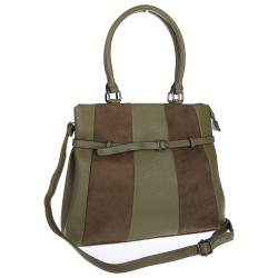 Torebka damska kuferek A4 elegancka do pracy włoska marka MC371 Zielona