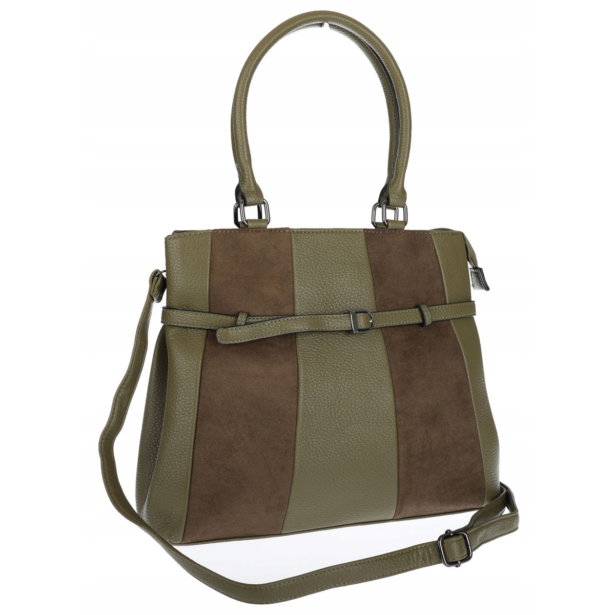 Torebka damska kuferek A4 elegancka do pracy włoska marka MC371 Zielona