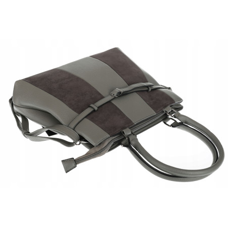 Torebka damska kuferek A4 elegancka lekka do pracy włoska marka MC371 Szara