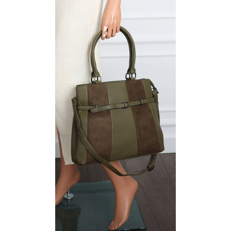 Torebka damska kuferek A4 elegancka do pracy włoska marka MC371 Zielona