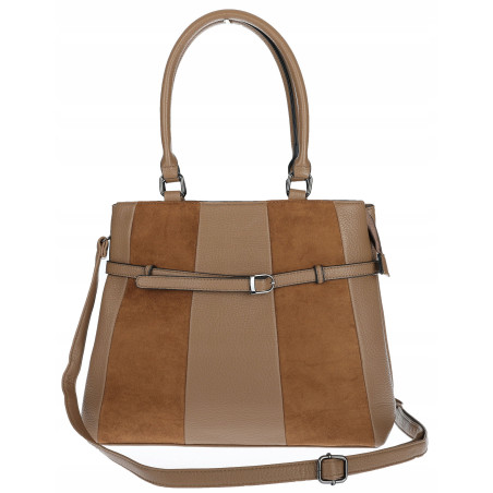 Torebka damska kuferek A4 elegancka do pracy włoska marka MC371 Brązowa