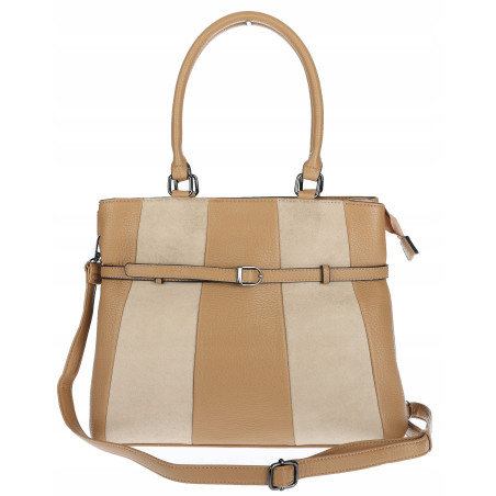 Torebka damska kuferek A4 elegancka do pracy włoska marka MC371 Beżowa