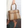 Torebka damska kuferek A4 elegancka do pracy włoska marka MC371 Beżowa