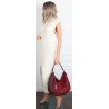 Torebka damska shopper worek zamsz A4 elegancka lekka torba CC6632 Bordowa