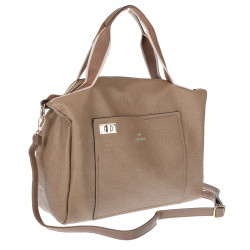 Torebka Damska Shopper Listonoszka na Ramię włoska marka CH3320 Beżowa
