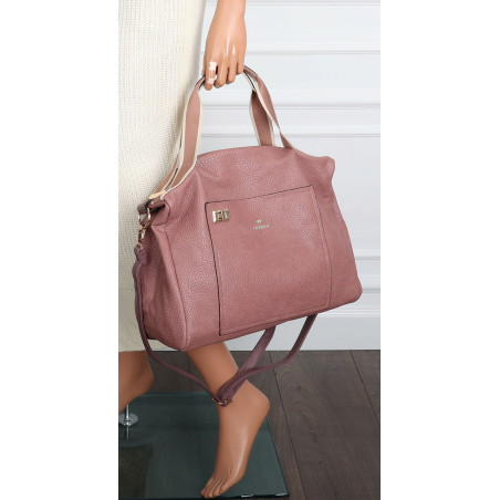 Torebka Damska Shopper Listonoszka na Ramię włoska marka CH3320 Różowa